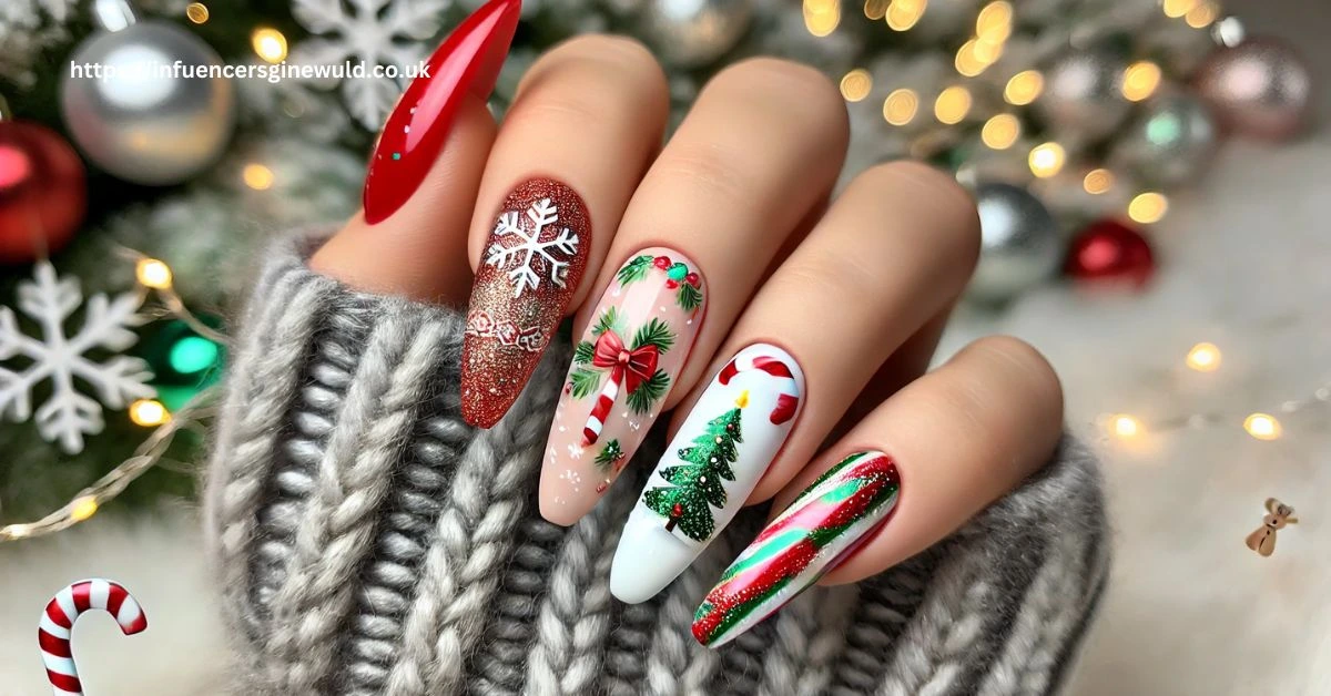Acrylic:um66km109vq= christmas nails